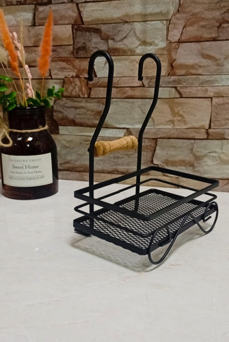 جا اسکاچی فلزی دسته چوبی آویز کوتاه